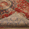 Vintage Southeastern Persian Style Oversize Rug 10x13 ft — Red & Green Medallion