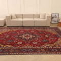 Vintage Southeastern Persian Style Oversize Rug 10x13 ft — Red & Blue Medallion