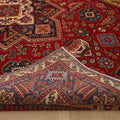 Vintage Southeastern Persian Style Oversize Rug 10x13 ft — Red & Blue Medallion
