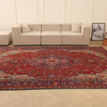 Vintage Southeastern Persian Style Oversize Rug 9x13 ft — Red & Blue Medallion