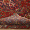 Vintage Southeastern Persian Style Oversize Rug 9x13 ft — Red & Blue Medallion