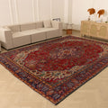 Vintage Southeastern Persian Style Oversize Rug 9x13 ft — Red & Blue Medallion