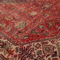 Vintage Southeastern Persian Style Oversize Rug 10x13 ft — Red & Blue Medallion