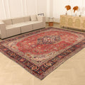 Vintage Southeastern Persian Style Oversize Rug 10x13 ft — Red & Blue Medallion