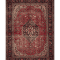 Vintage Southeastern Persian Style Oversize Rug 10x13 ft — Red & Blue Medallion