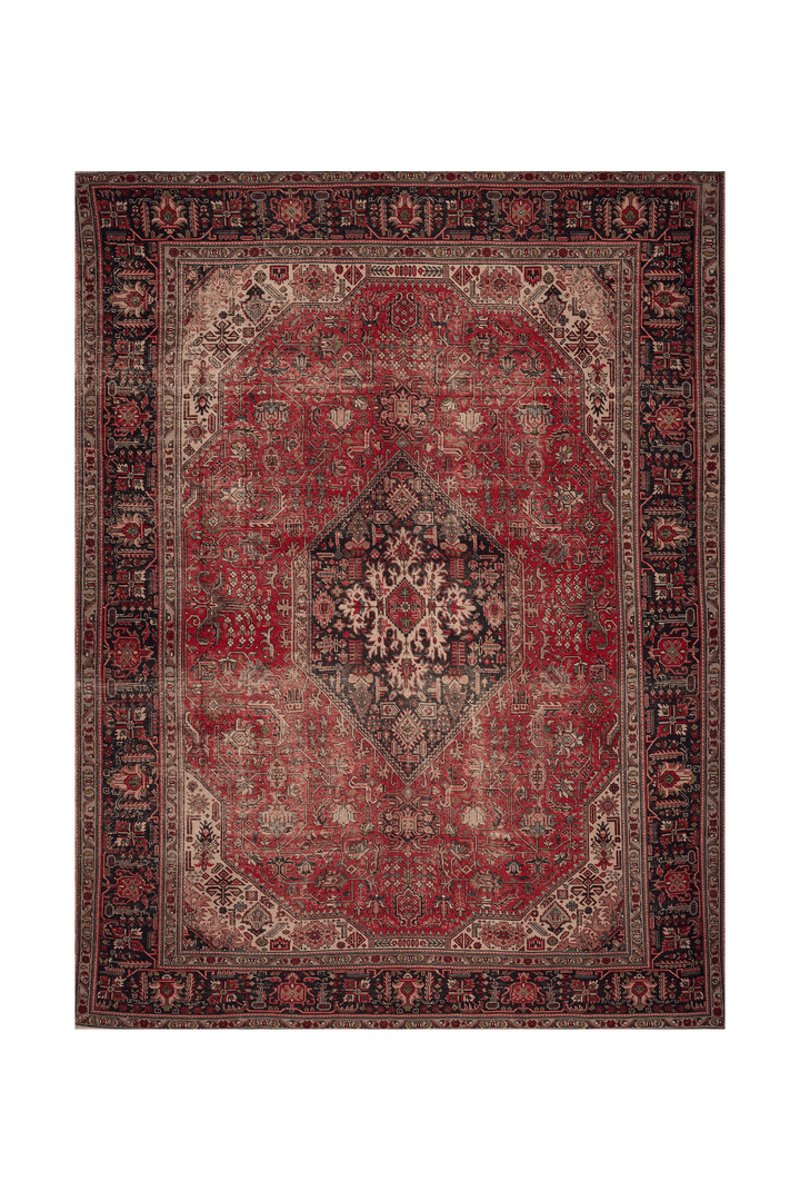 Vintage Southeastern Persian Style Oversize Rug 10x13 ft — Red & Blue Medallion