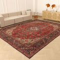 Vintage Southeastern Persian Style Oversize Rug 10x13 ft — Red & Brown Medallion