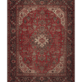 Vintage Southeastern Persian Style Oversize Rug 10x13 ft — Red & Brown Medallion