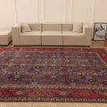 Vintage Southeastern Persian Style Oversize Rug 10x13 ft — Blue & Red Floral