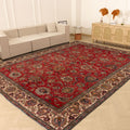 Vintage Southeastern Persian Style Oversize Rug 10x13 ft — Red & Beige Floral