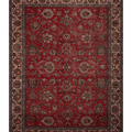 Vintage Southeastern Persian Style Oversize Rug 10x13 ft — Red & Beige Floral