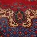 Vintage Southeastern Persian Style Oversize Rug 9x13 ft — Red & Blue Medallion