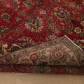 Vintage Southeastern Persian Style Oversize Rug 8x11 ft — Red & Beige Floral