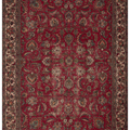 Vintage Southeastern Persian Style Oversize Rug 8x11 ft — Red & Beige Floral