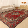 Vintage Southeastern Persian Style Oversize Rug 10x13 ft — Red & Blue Medallion