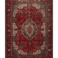 Vintage Southeastern Persian Style Oversize Rug 10x13 ft — Red & Blue Medallion
