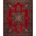 Vintage Southeastern Persian Style Oversize Rug 10x13 ft — Red & Blue Medallion