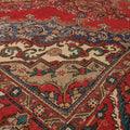 Vintage Southeastern Persian Style Oversize Rug 9x13 ft — Red & Blue Medallion
