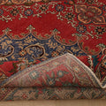 Vintage Southeastern Persian Style Oversize Rug 9x13 ft — Red & Blue Medallion
