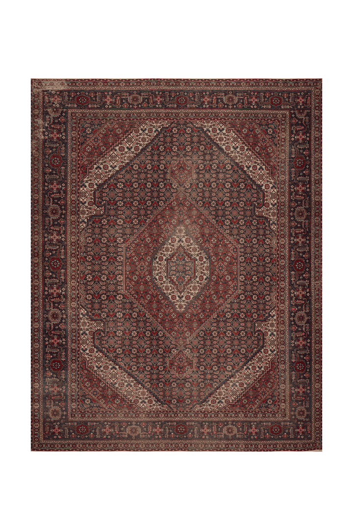 Vintage Southeastern Persian Style Oversize Rug 10x12 ft — Red & Blue Medallion