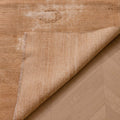 Hand-woven vintage Turkish runner rug in beige and brown wool and cotton with geometric patterns.