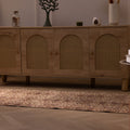 Vintage Isparta Turkish runner rug in white and beige floral wool and cotton, displayed in a farmhouse interior.
