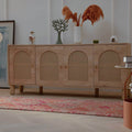 Handmade Persian-style wool and cotton runner rug in pink and brown with a floral maximalist pattern.