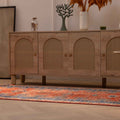 Vintage 3.4x13 ft Persian-style runner rug in orange and navy with a floral pattern, crafted from wool and cotton.