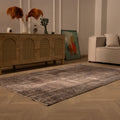 Vintage Manisa Turkish Area Rug 4x8 ft — Gray Distressed (No. 43815)