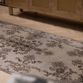 Vintage Isparta Turkish Area Rug 3x6 ft — Gray Overdyed