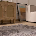 Vintage Isparta Turkish Area Rug 3x5 ft — Gray Overdyed
