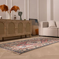 Vintage Niğde Turkish Area Rug 3x7 ft — Pink Floral
