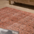 Vintage Isparta Turkish Area Rug 3x5 ft — Orange Overdyed