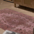 Vintage Isparta Turkish Area Rug 3x7 ft — Pink Overdyed