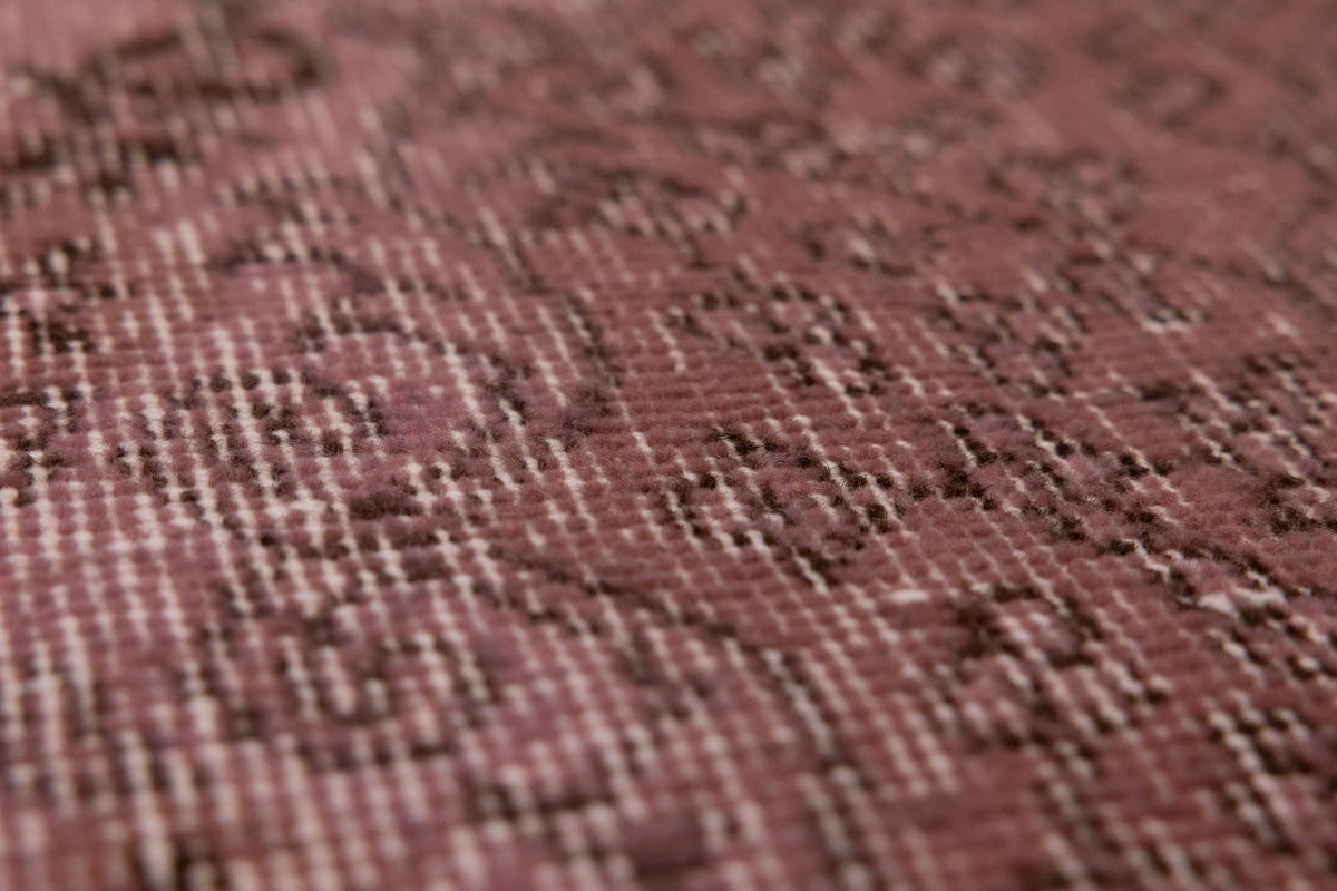 Vintage Isparta Turkish Area Rug 3x7 ft — Pink Overdyed