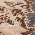 Vintage Isparta Turkish Area Rug 4x6 ft — White & Brown Floral