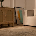 Vintage 4x7 ft handmade Kayseri rug in gray and brown with intricate floral patterns and low-pile wool-cotton blend.