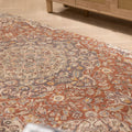 Vintage Isparta Turkish Area Rug 4x7 ft — Red Floral