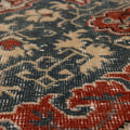 Vintage Isparta Turkish Area Rug 4x7 ft — Red & Blue Floral