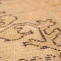 Vintage Nevşehir Turkish Area Rug 4x6 ft — Beige & White Medallion