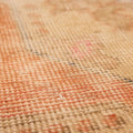 Vintage Nevşehir Turkish Area Rug 4x7 ft — Orange & White Medallion