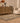 Vintage Oushak Turkish Area Rug 3x6 ft — Beige & Navy Geometric