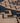 Vintage Niğde Turkish Area Rug 4x6 ft — Beige & Blue Geometric (No. 55391)