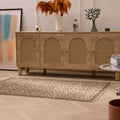 Small vintage Isparta Turkish rug in beige and brown with intricate floral patterns, hand-woven wool and cotton, 1x3 ft.