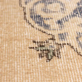 Vintage Isparta Turkish Area Rug 3x6 ft — Beige & Blue Floral