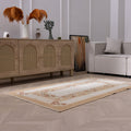 Vintage Muğla Turkish Area Rug 3x6 ft — White & Orange Floral