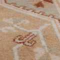 Vintage Muğla Turkish Area Rug 3x6 ft — White & Orange Floral