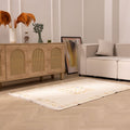 Hand-woven 3x5 ft vintage Turkish rug in beige and brown with minimalist striped patterns and a wool-cotton flatweave.