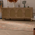 Vintage Nevşehir Turkish Area Rug 4x6 ft — Orange Floral