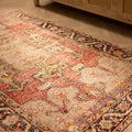 Vintage Niğde Turkish Area Rug 4x7 ft — Red Geometric